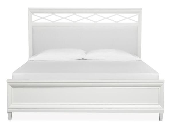 Springhouse Complete Queen Panel Bed w/Upholstered Headboard