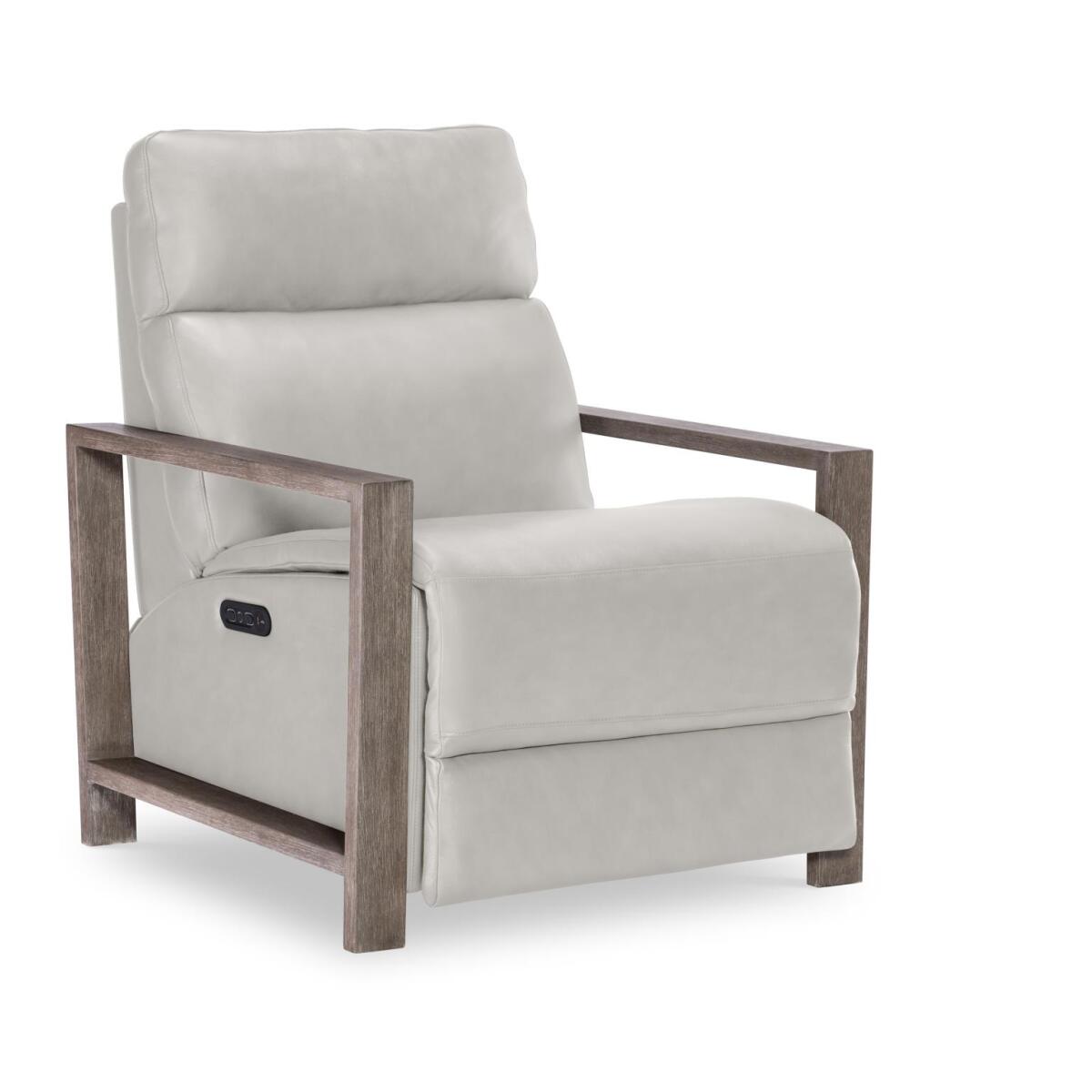 Wood Arm Recliner Recliners Cream 7