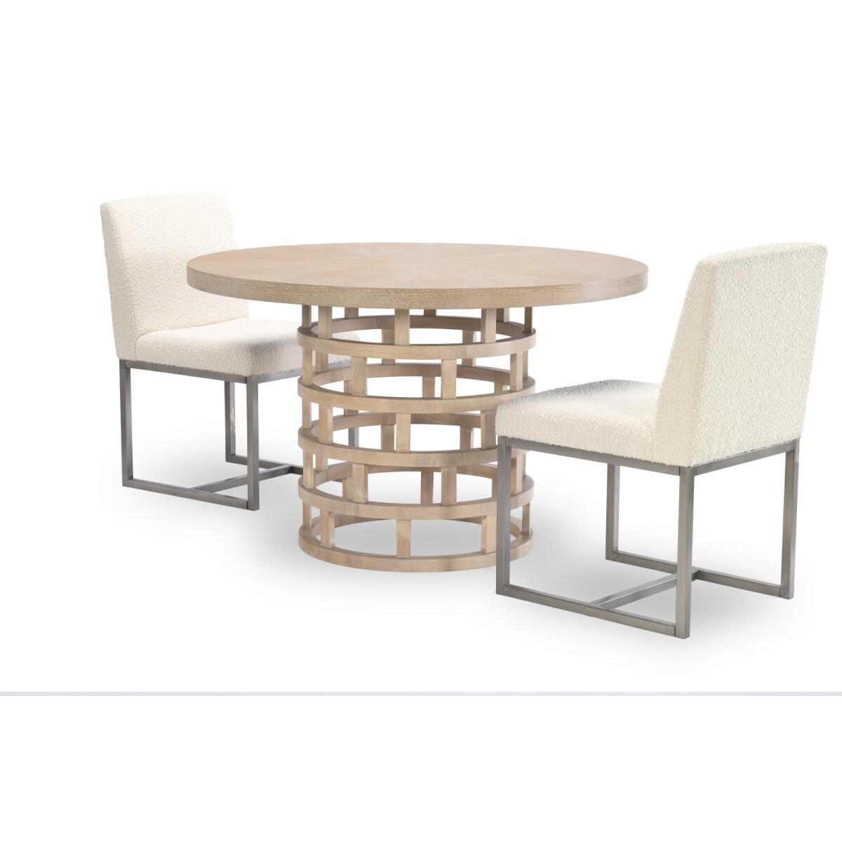 Complete Round Pedestal Table Dining Sets Brown 9