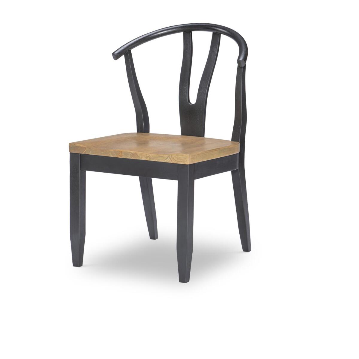 Wishbone Back Side Chair Black Chairs & Benches Black 4