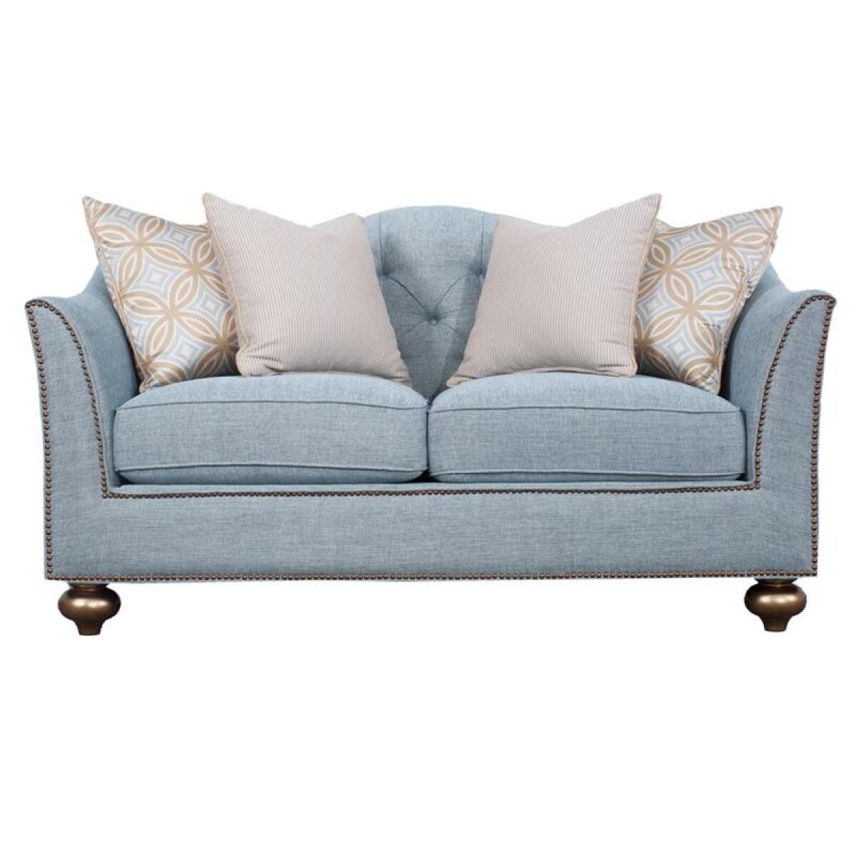 Janie Aqua Loveseat Loveseats Blue 4