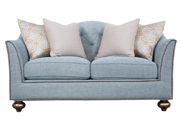 Janie Aqua Loveseat Loveseats Blue