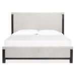Plum Creek - Black Complete King Upholstered Panel Bed