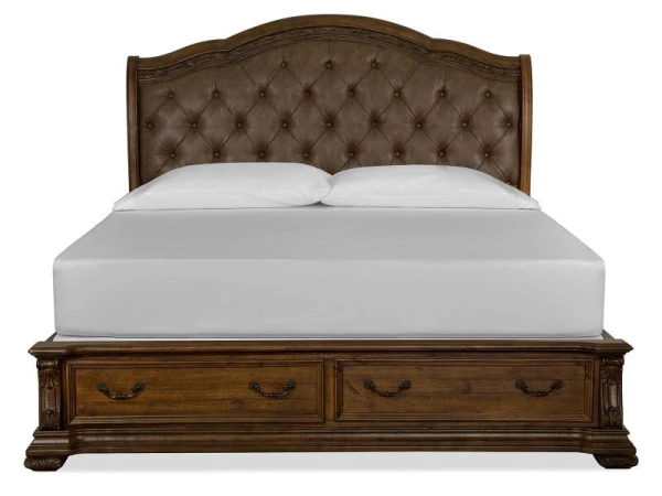 Durango Wood King Sleigh Bed Storage Footboard SU Bed Parts Bed Parts 5