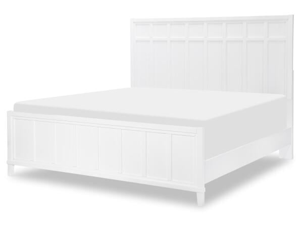 Complete Panel Bed, King 6/6 Beds Alabaster
