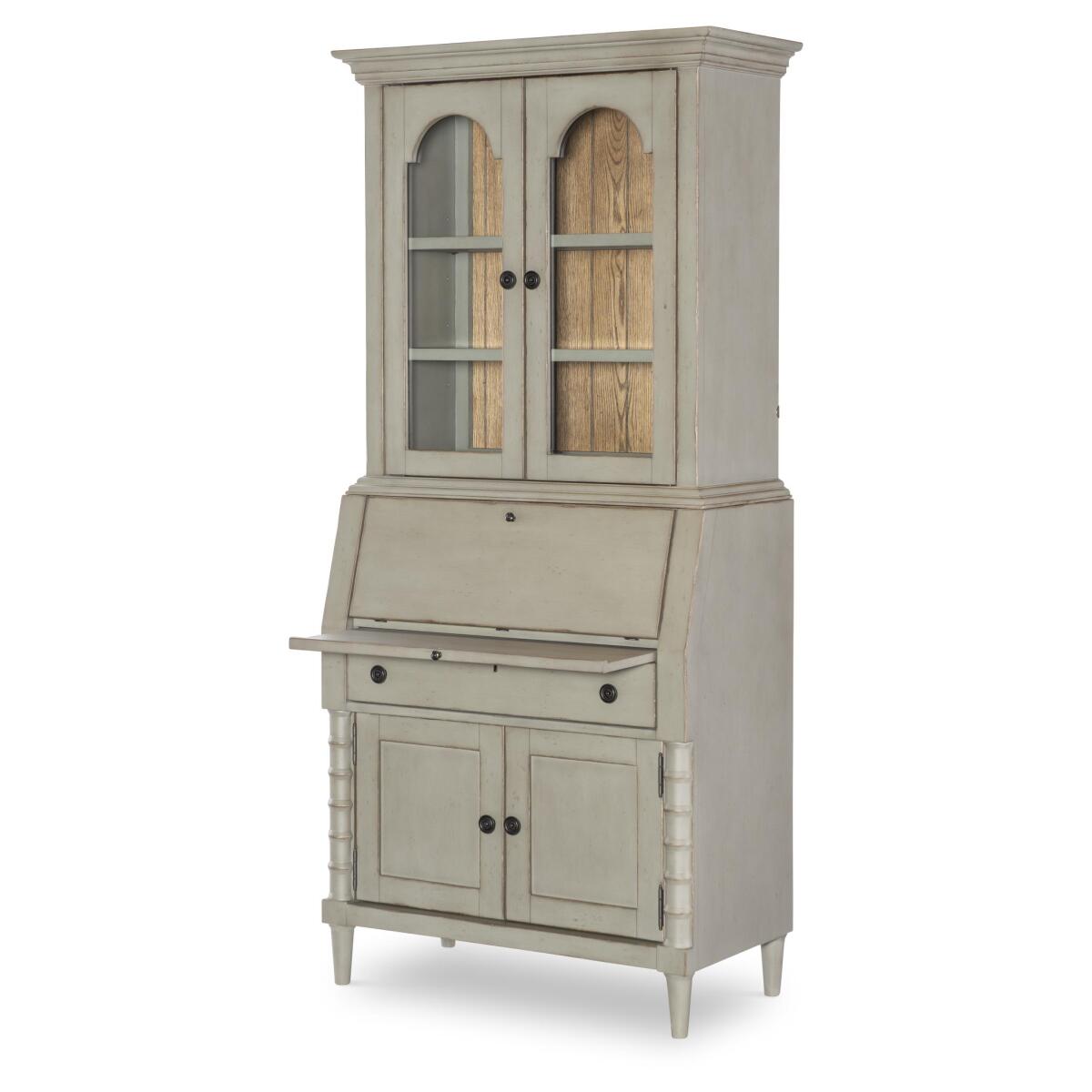 Secretary Cabinet Complete Office Storage Barnwood Oak And Northern Moss 6