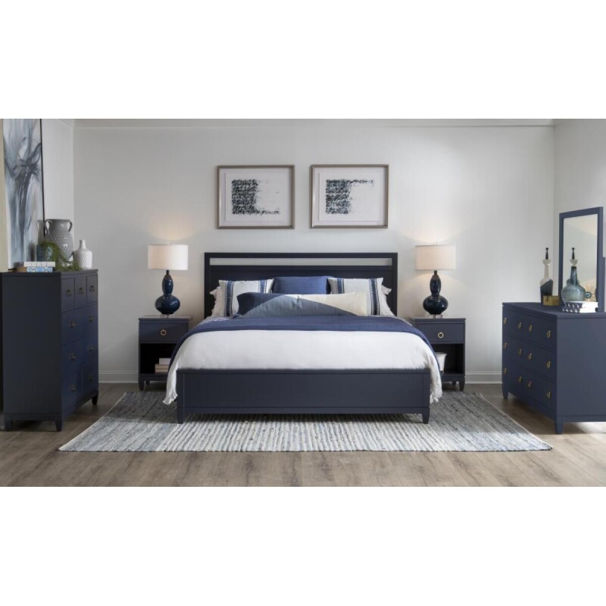 Open Nightstand Blue Finish Nightstands Blue 7