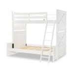 Complete Twin Over Full Bunk Bed White Finish Youth Beds Aged White 18