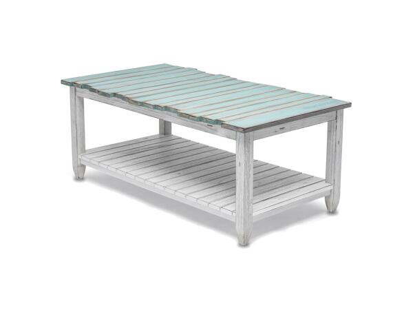 Picket Fence Coffee Table Cocktail & Coffee Tables Blue and White