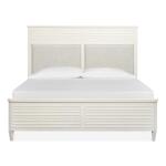 Echo Isles Wood Queen Panel Bed Upholstered Headboard KD