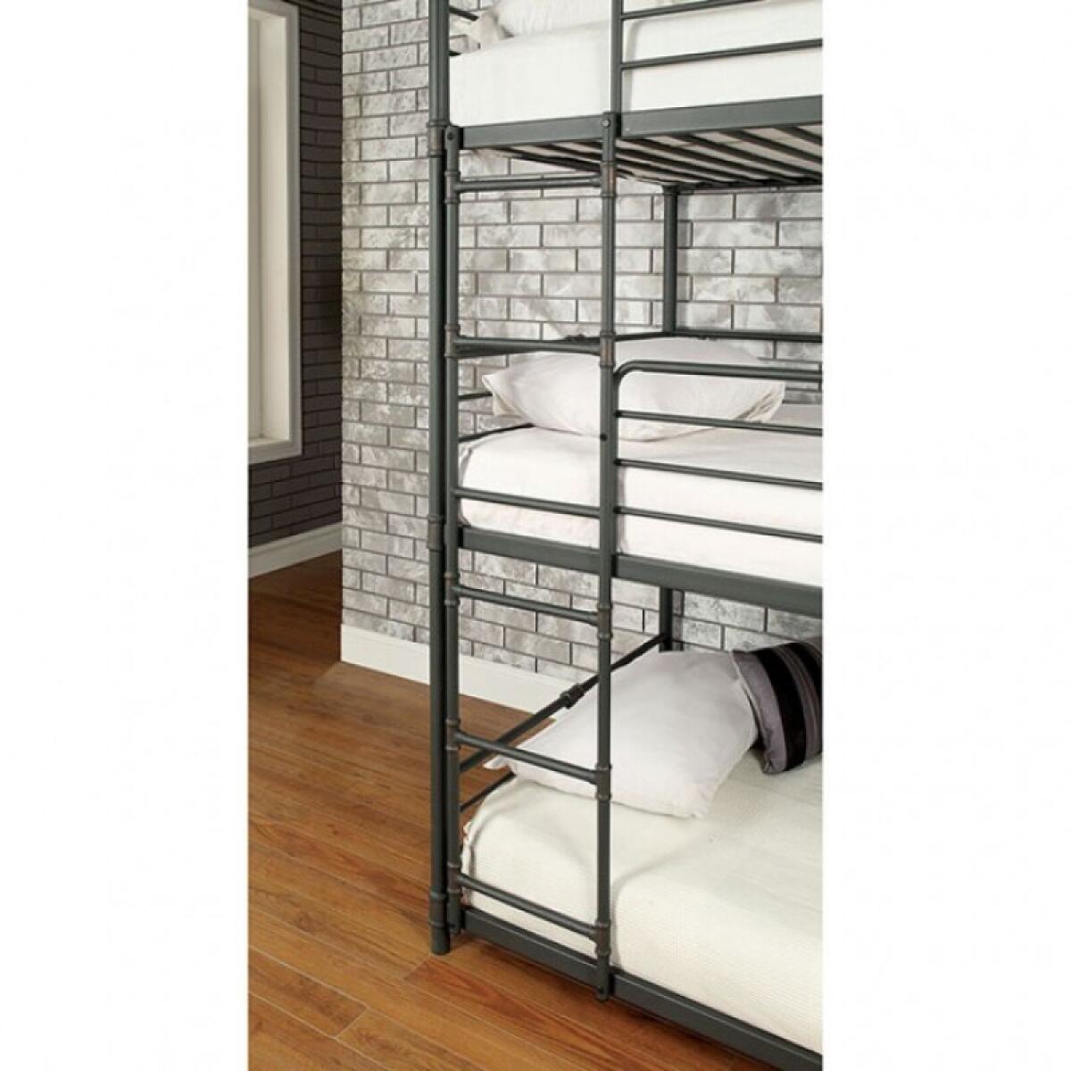 Olga Twin/Twin/Twin Bunk Bed Youth Beds Antique Black 8