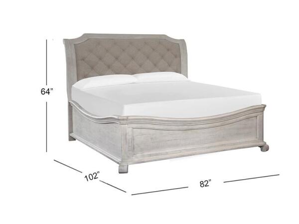 Bronwyn Complete Cal.King Sleigh Bed w/Shaped Footboard - Image 3