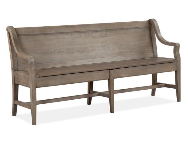 Paxton Place Bench w/Back Chairs & Benches Brown