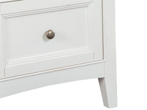 Heron Cove Small Drawer Nightstand Nightstands Chalk White, Dovetail Grey 18