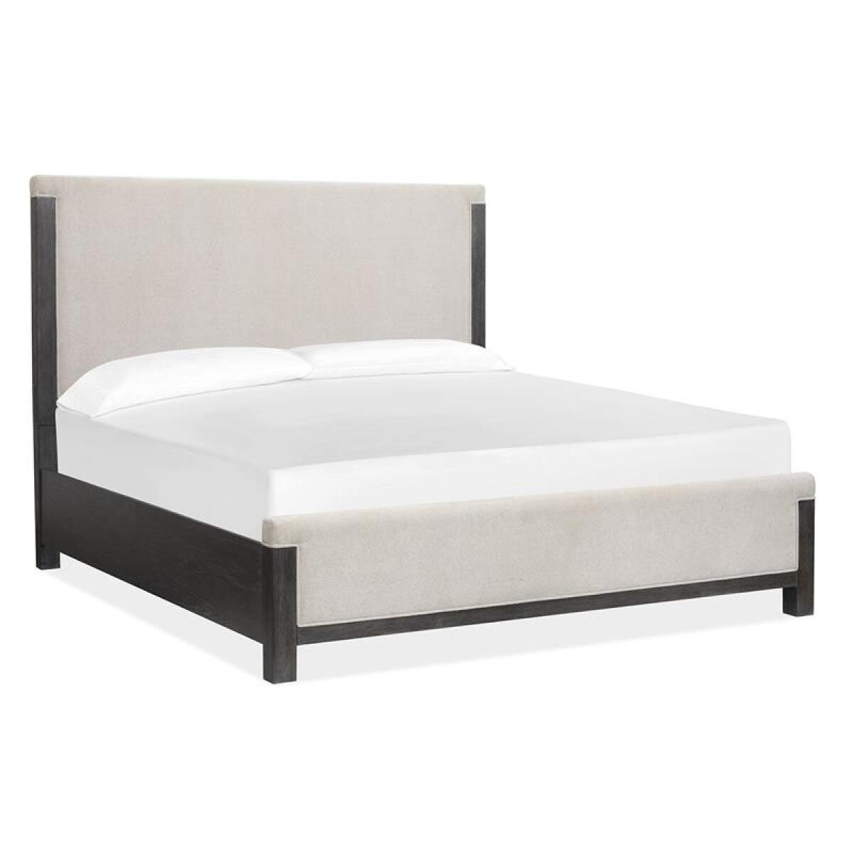 Plum Creek - Black Complete Cal.King Upholstered Panel Bed - Image 4