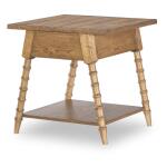 Splayed Bobbin Leg 1 Drw End Table End tables Barnwood Oak 14