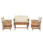 Kyushu 4 Pc. Patio Set Outdoor Sets Beige/Natural 5