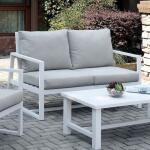 India Patio Love Seat Outdoor Loveseats Beige/White 5
