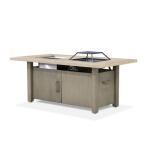 Bordeaux Dining Table w/ Fire Pit & Cooler Outdoor Dining Tables Brown 10