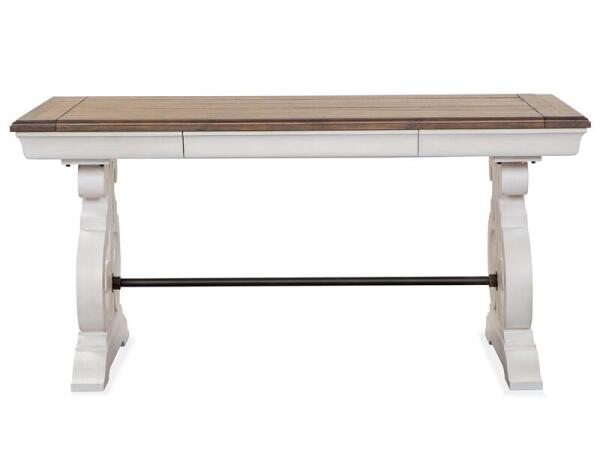 Bronwyn Two Tone Writing Desk Desks Alabaster, Toasted Nutmeg 15