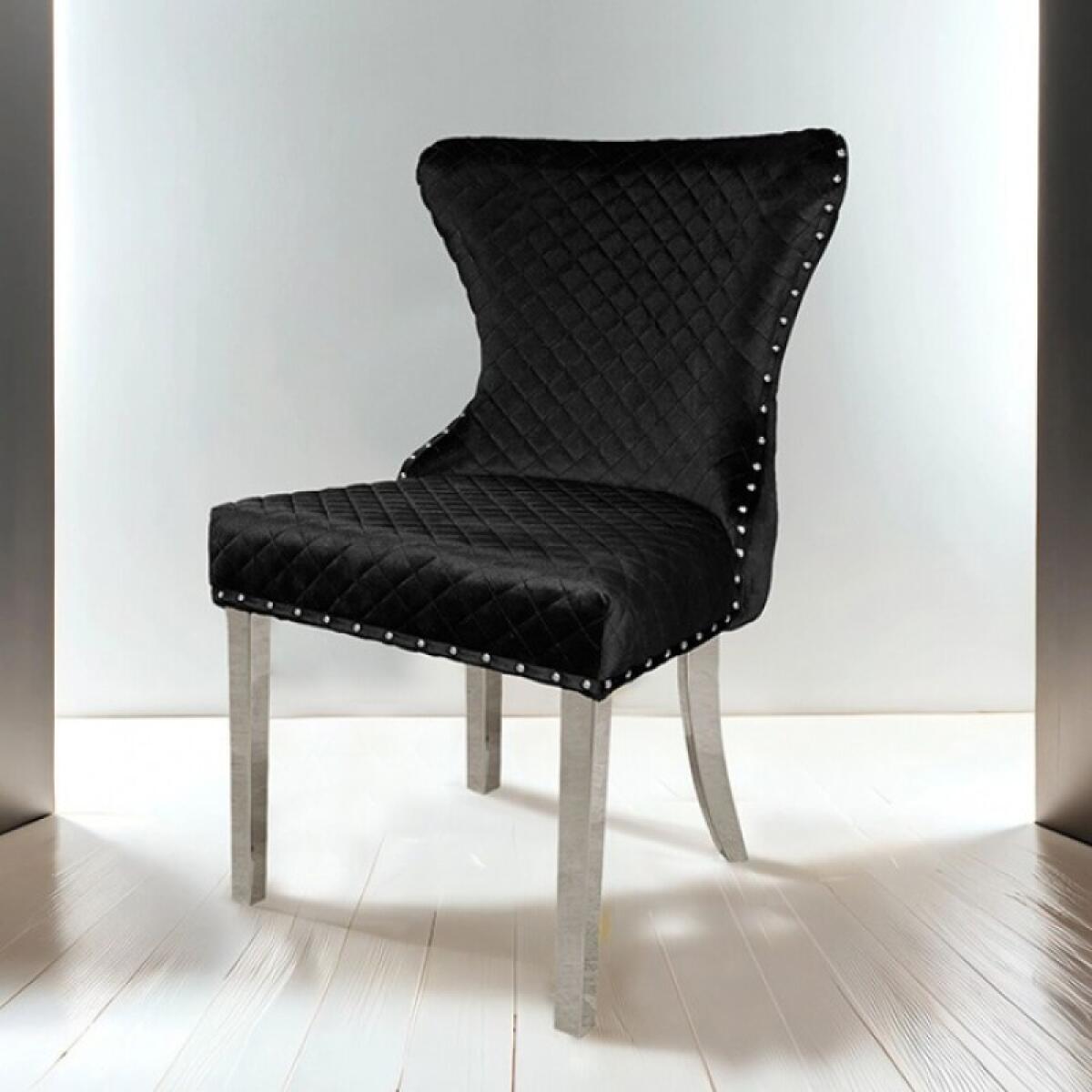 0c0c9c30adc0d64fec0f33747311865f Portanova Chair, Silver/Black (2/CTN) - Image 1