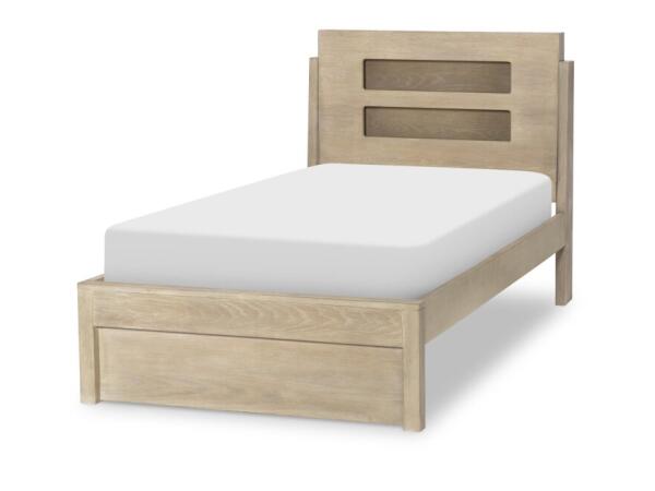 Complete Panel Bed Twin 33 Weathered Oak Finish Youth Beds Brown