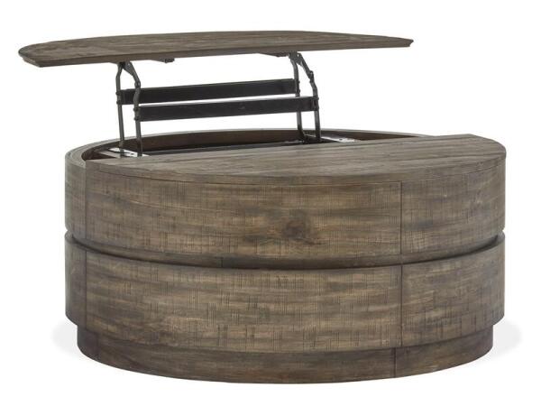 Baisden T5194-57 Round Lift Top Cocktail Table w/Casters - Image 3