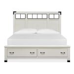 Harper Springs Wood King Panel Bed Metal/Wood Headboard KD
