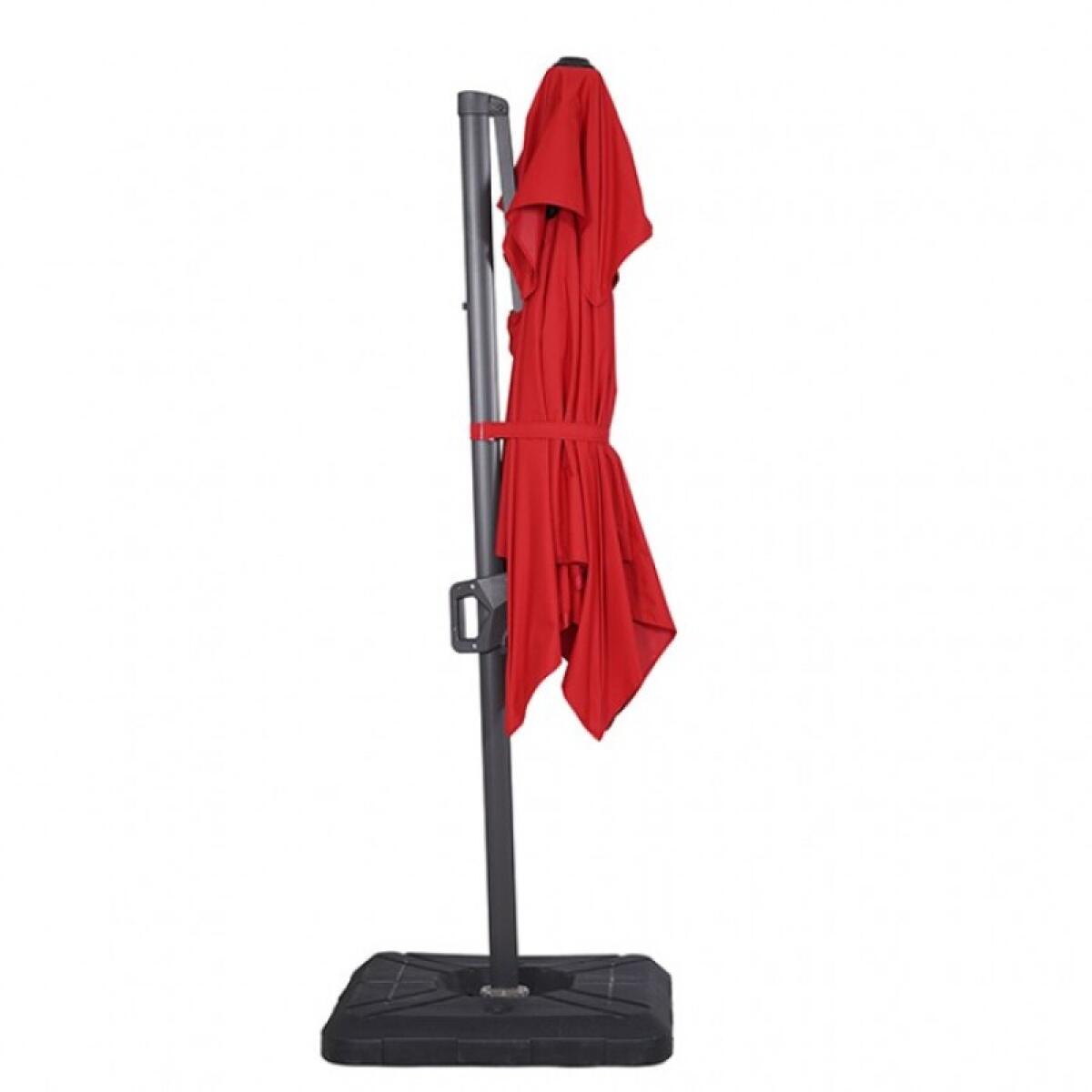 Fida 8 Ft Square Umbrella w/ Double Top + 37" Large Base - Image 4