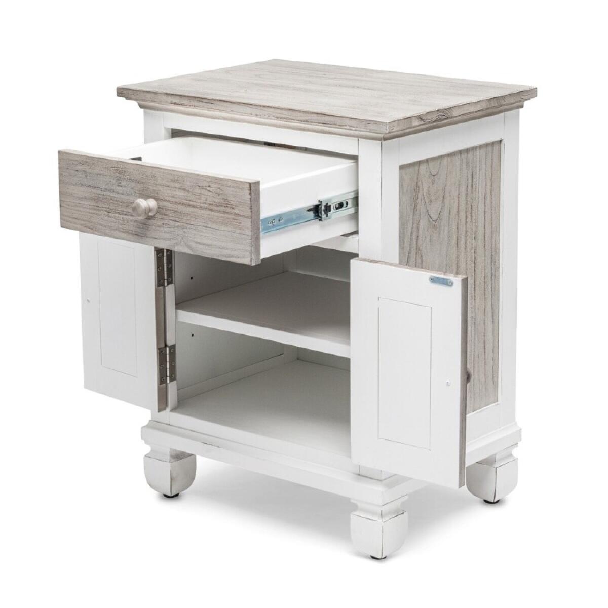 Islamorada 1-drawer / 2-door Electrified Coastal Nightstand - Image 23