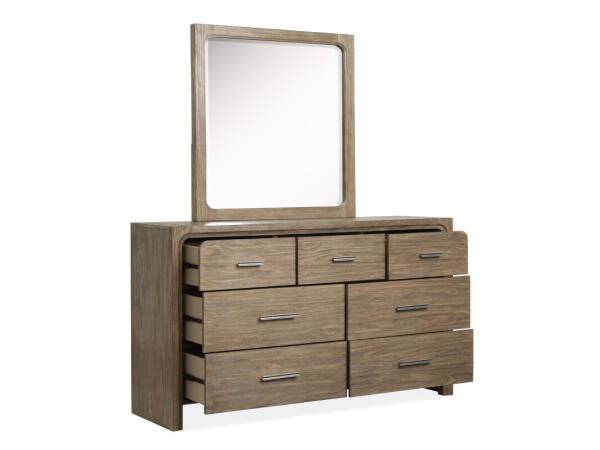 Dresser with Portrait Mirror Dressers Brown