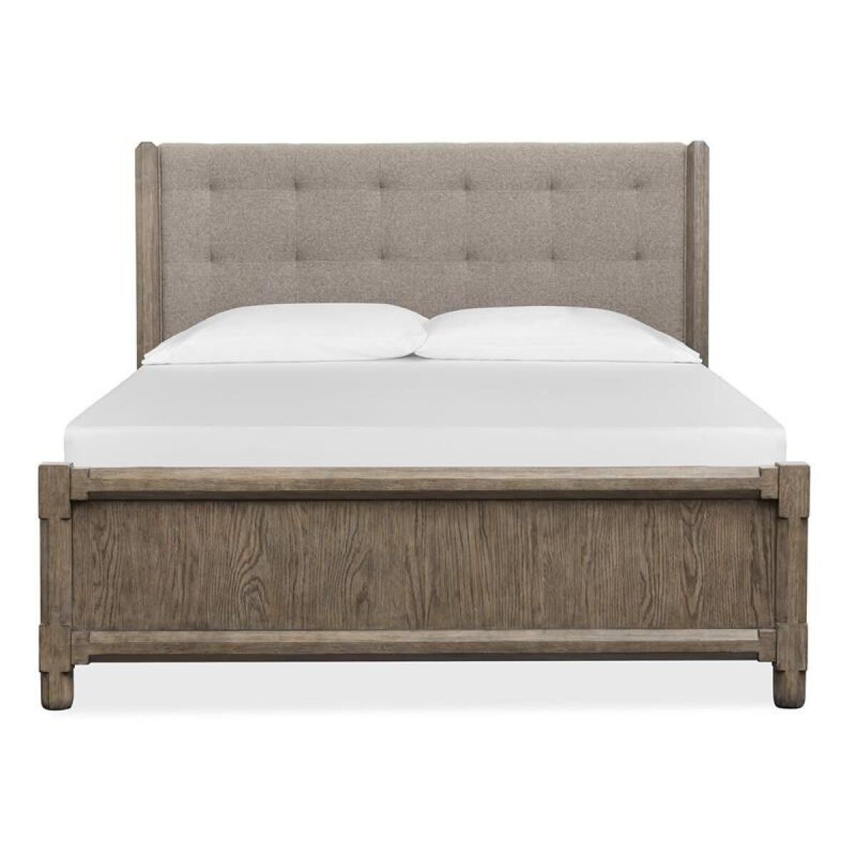 Claremont Wood King Panel Bed Upholstered Headboard KD Bed Parts Bed Parts 4