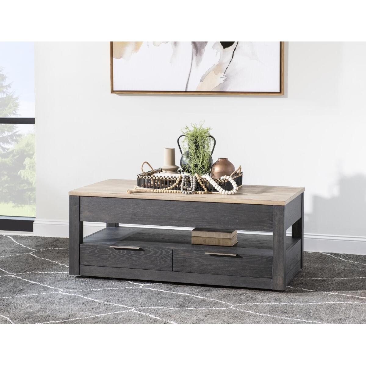 Lift Top Cocktail Table Cocktail & Coffee Tables Black 9