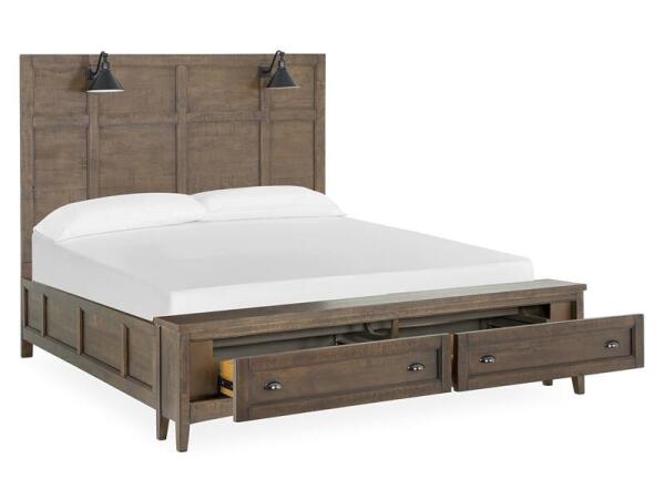 Bay Creek Complete Cal.King Lamp Panel Storage Bed - Image 5
