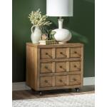 Nightstand 3 Drw W/ Casters Barnwood Oak CLH4010-3100 - Image 3