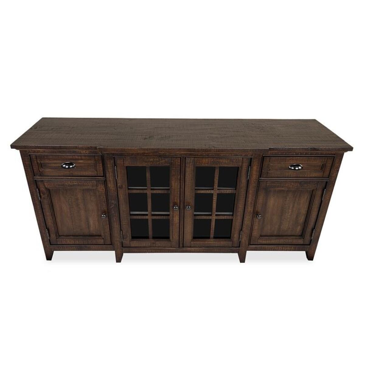 Bay Creek Console 70″ Entertainment Stands Brown 17