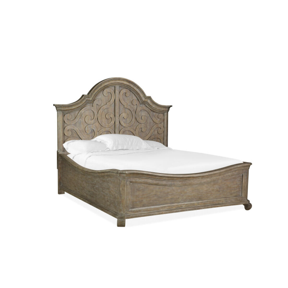 King Panel Bed Shaped Headboard - Image 2
