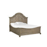 King Panel Bed Shaped Headboard