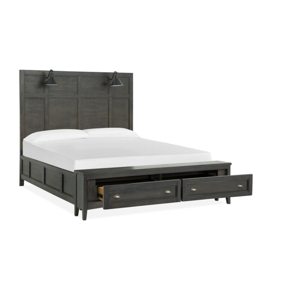 Westley B4399-69B Complete King Lamp Panel Storage Bed - Image 2