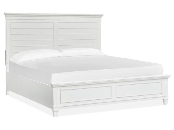 Charleston Complete Queen Panel Bed - White - Image 3
