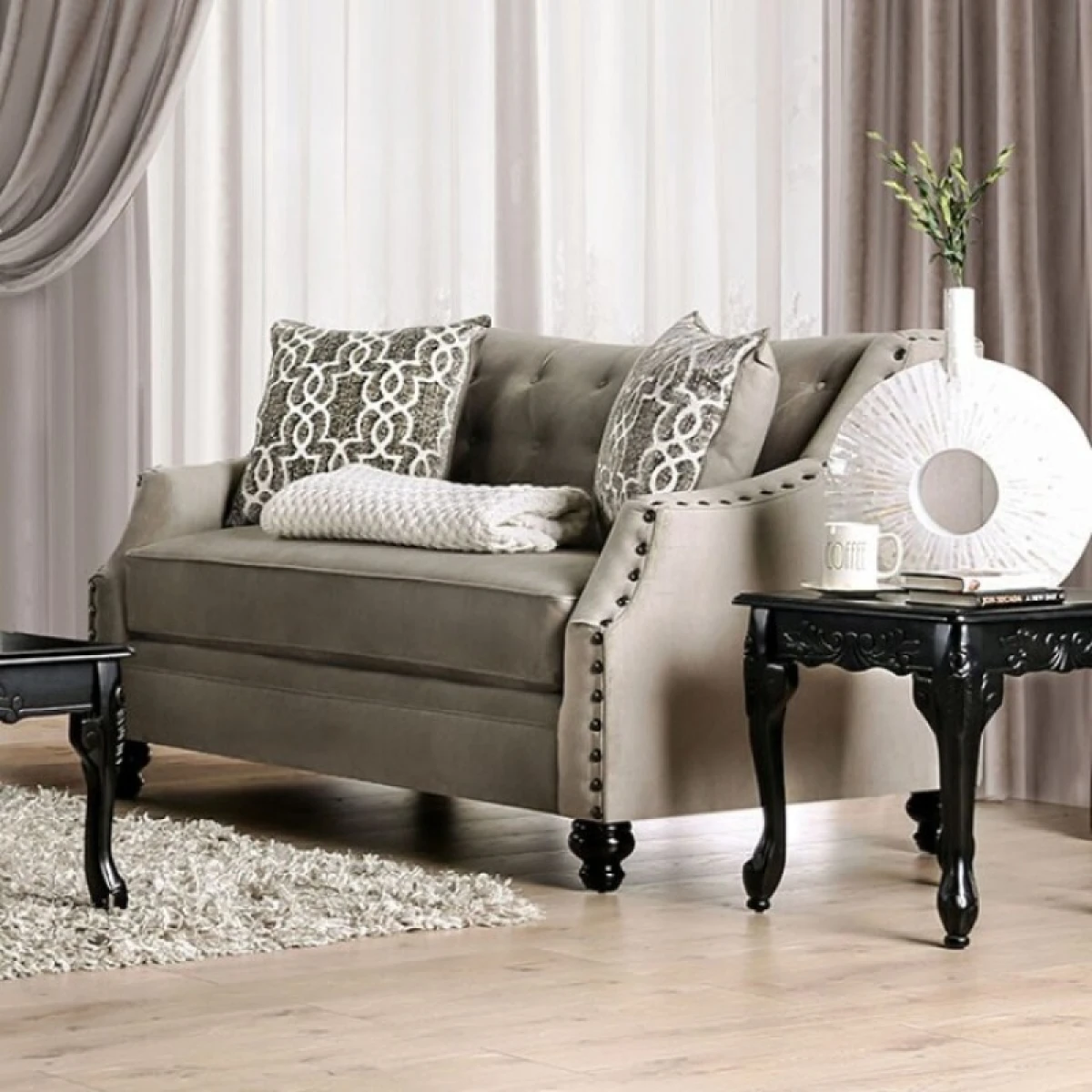 Ezrin Love Seat Loveseats Furniture of America 4