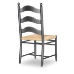 Rush Seat Ladder Back Side Chair Chairs & Benches Black 13