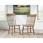 Turned Spindle Side Chair Chairs & Benches Barnwood Oak 15