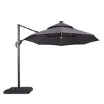 Fera 10 Ft Round Umbrella w/ LED Bulb + 37" Large Base - Image 4
