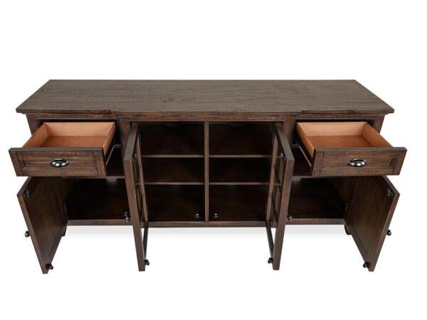 Bay Creek Console 70″ Entertainment Stands Brown 30