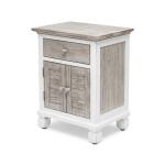 Islamorada 1-drawer / 2-door Electrified Coastal Nightstand