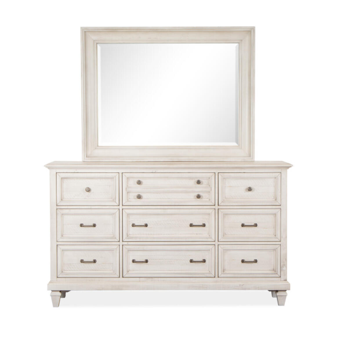 Drawer Dresser with Landscape Mirror Dressers Alabaster 6