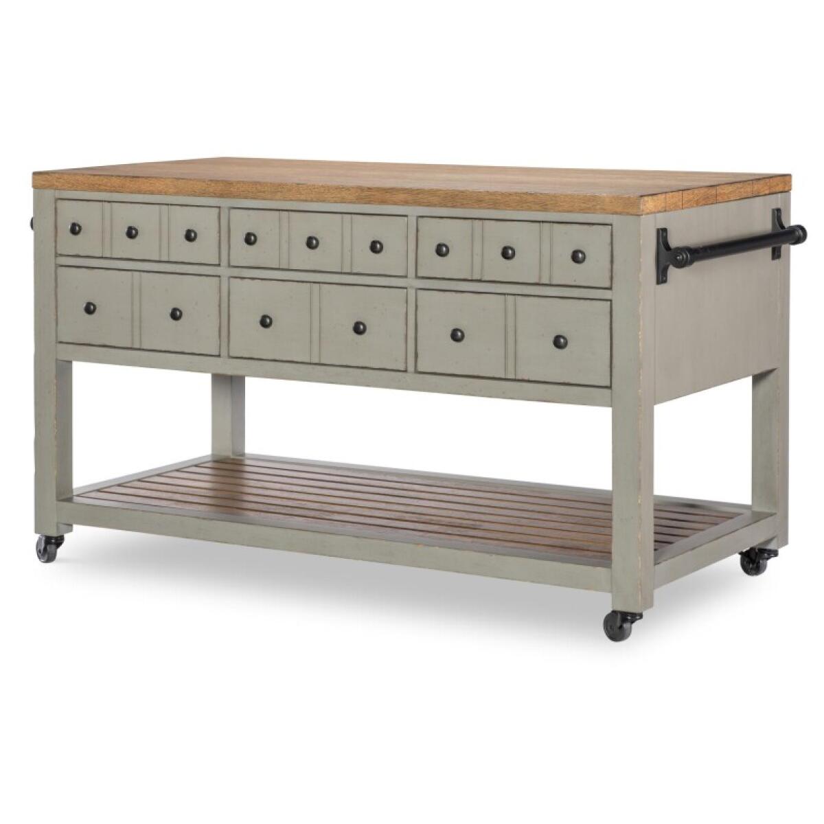 Kitchen Island 6 Drw W/casters - Image 2