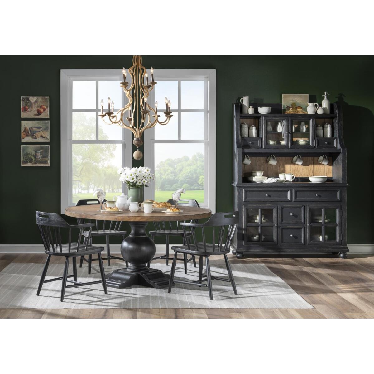 Spindle Back Arm Chair W. Handle Cut Out - Image 5