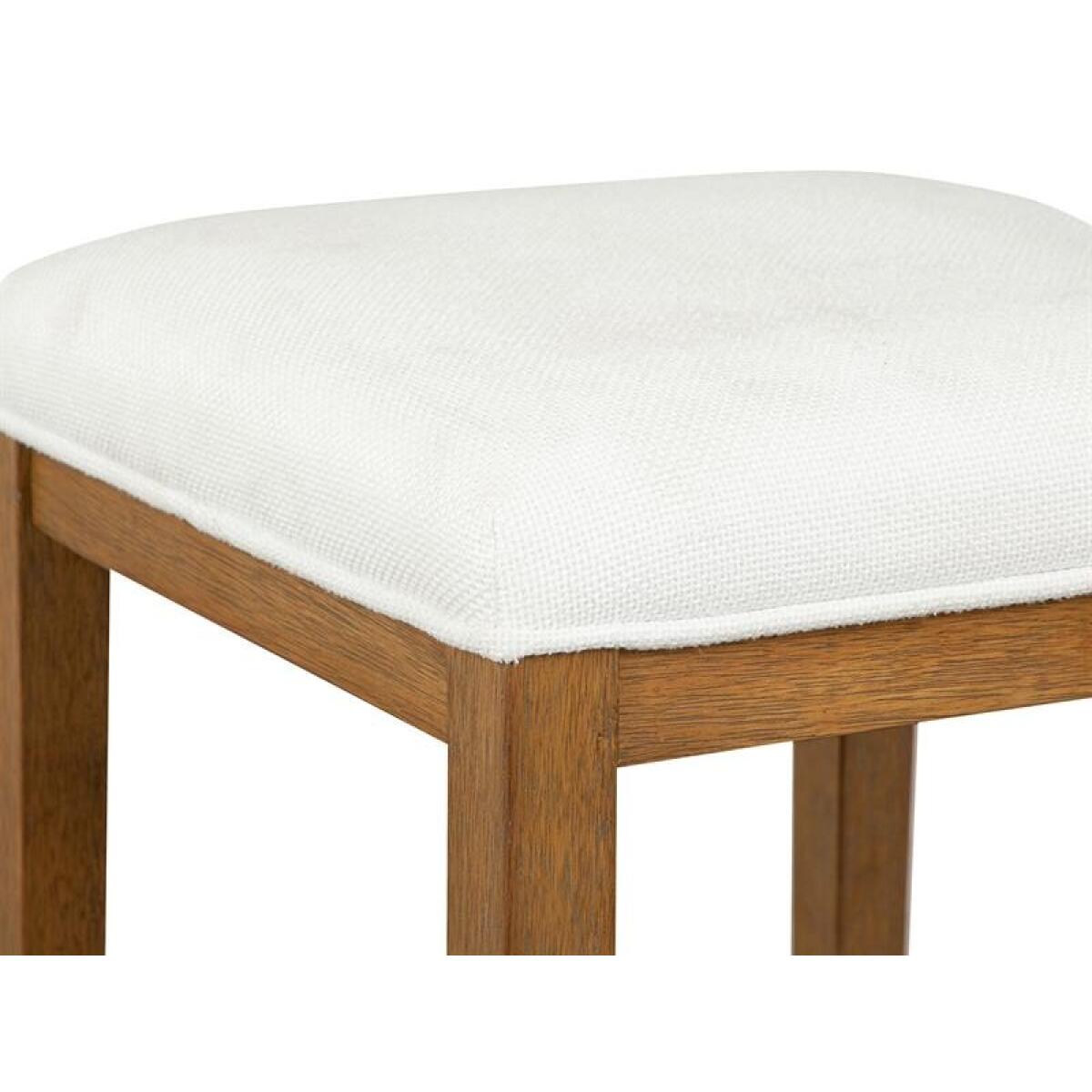 Lindon Stool w/White Upholstered Seat - Image 6